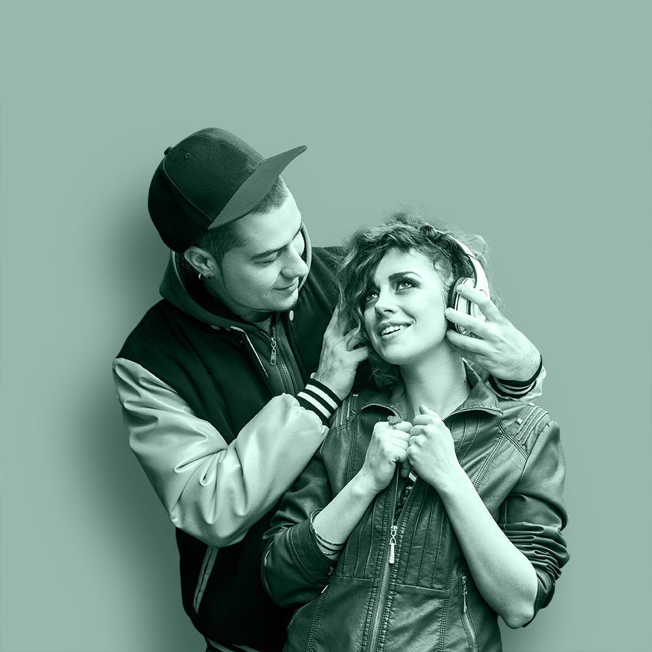 Hipster,Couple,In,Love,Listen,Music
